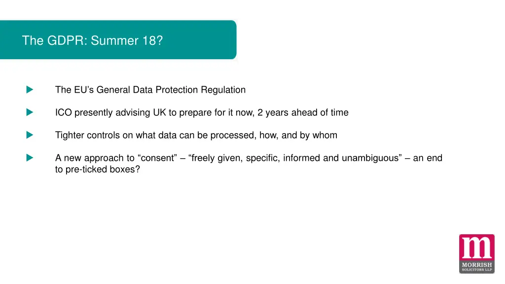 the gdpr summer 18