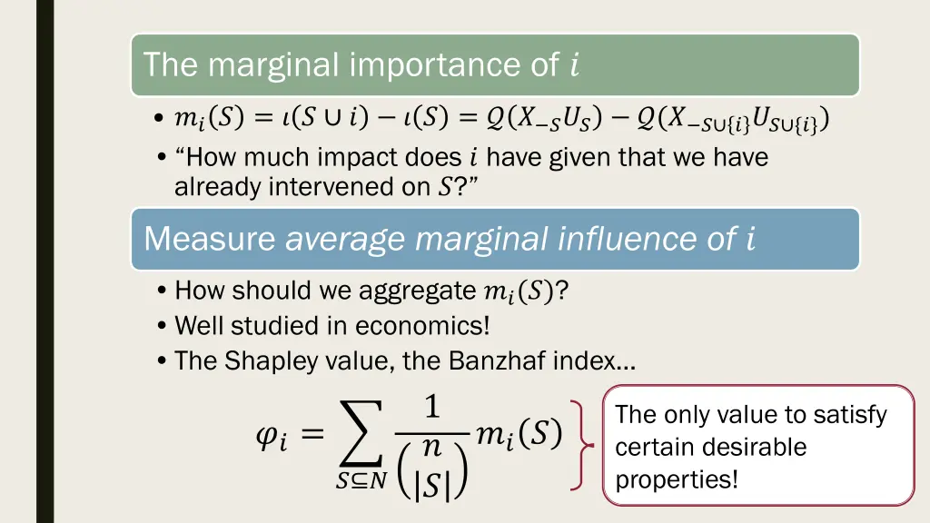 the marginal importance of