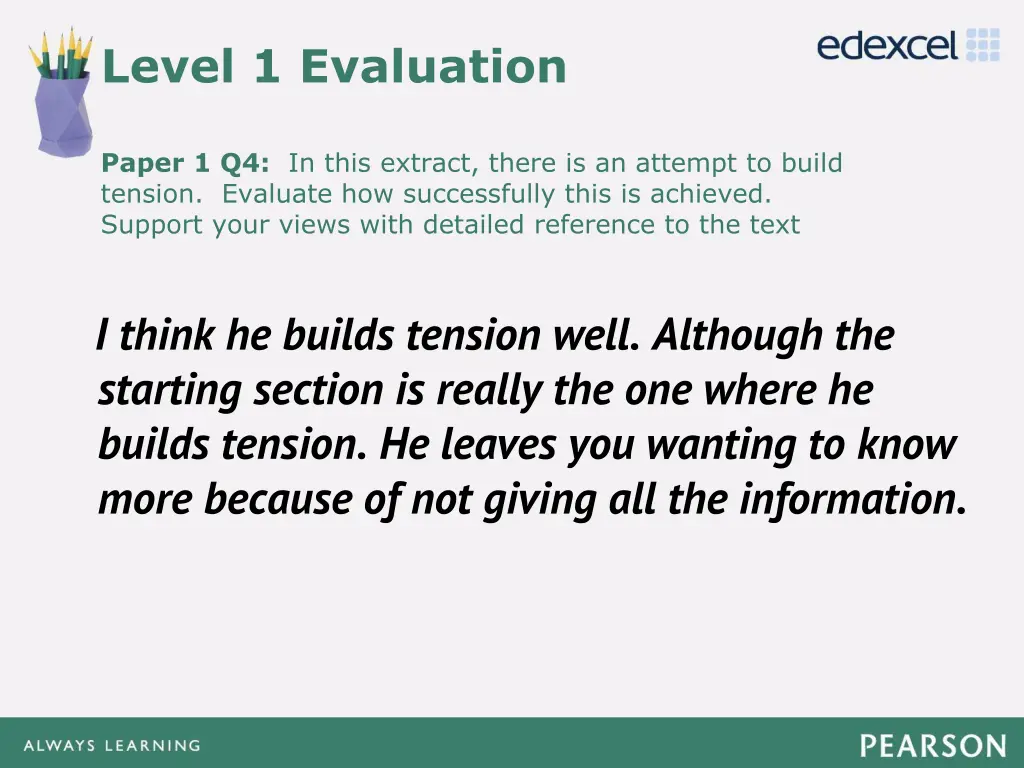 level 1 evaluation