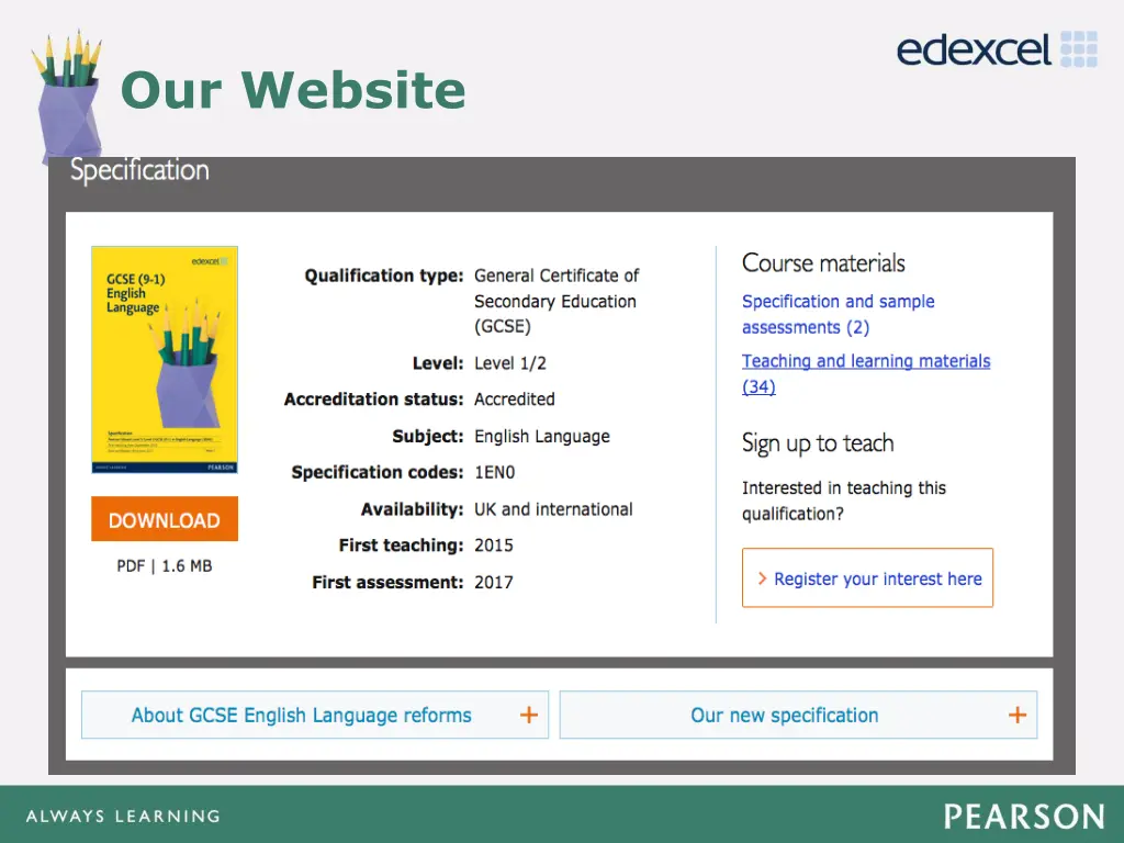 our website