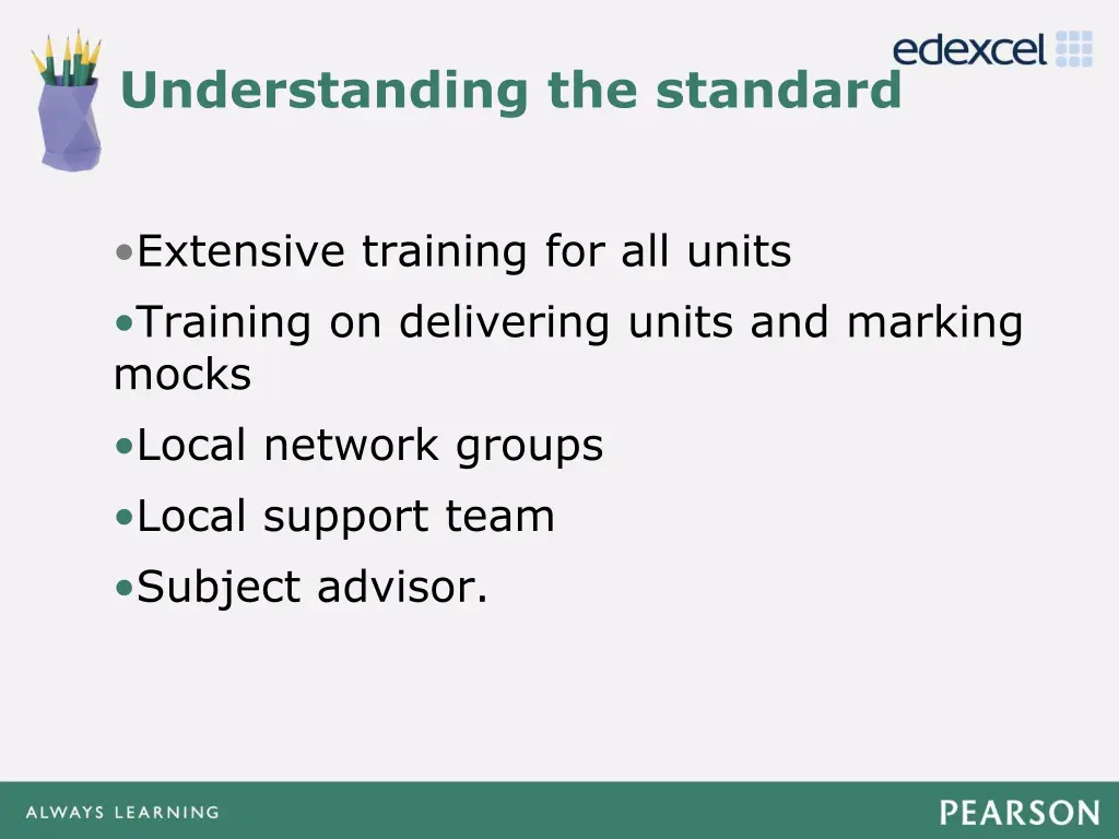 understanding the standard 1