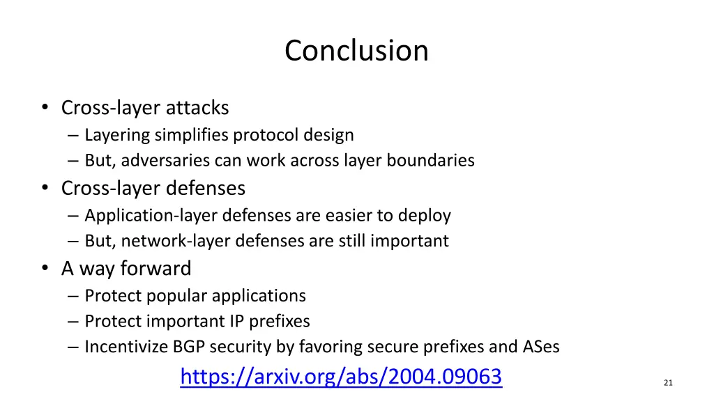 conclusion