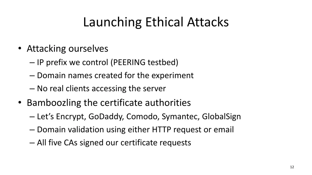 launching ethical attacks