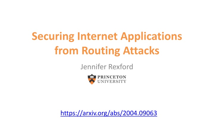 securing internet applications from routing