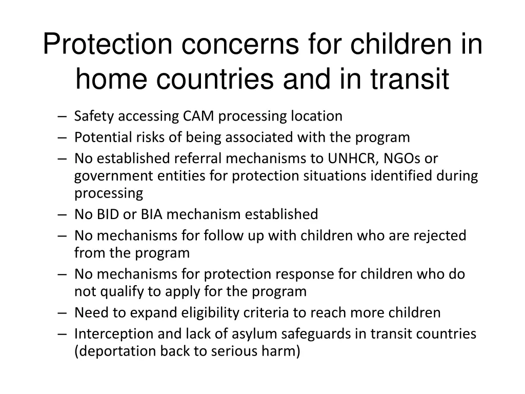 protection concerns for children in home