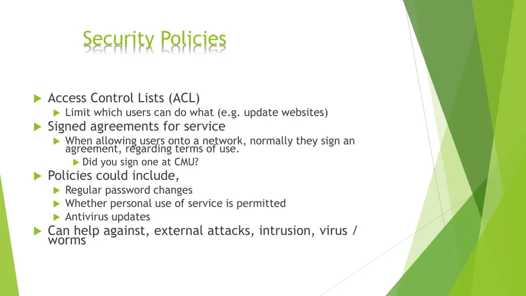 security policies