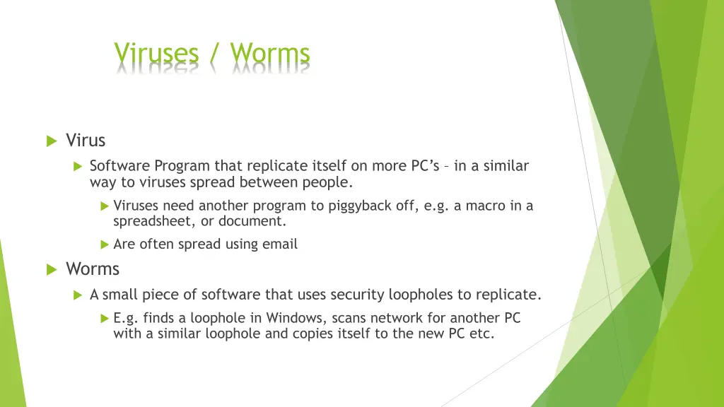viruses worms