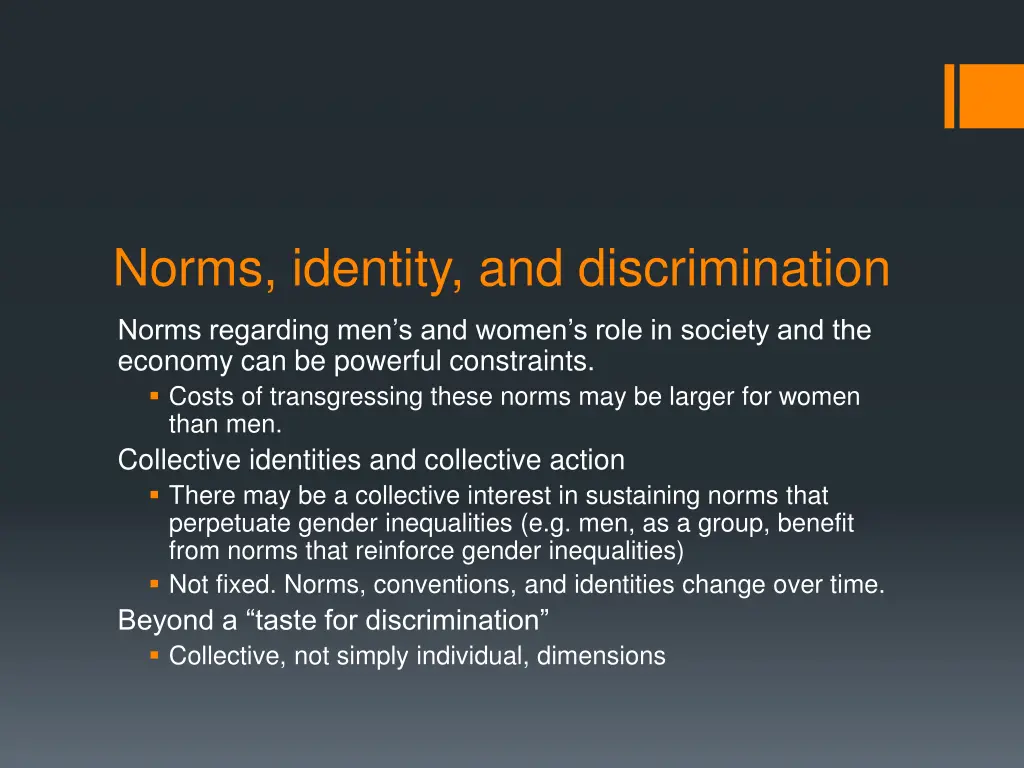 norms identity and discrimination