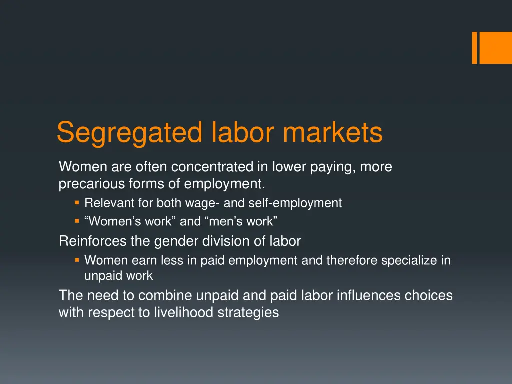 segregated labor markets