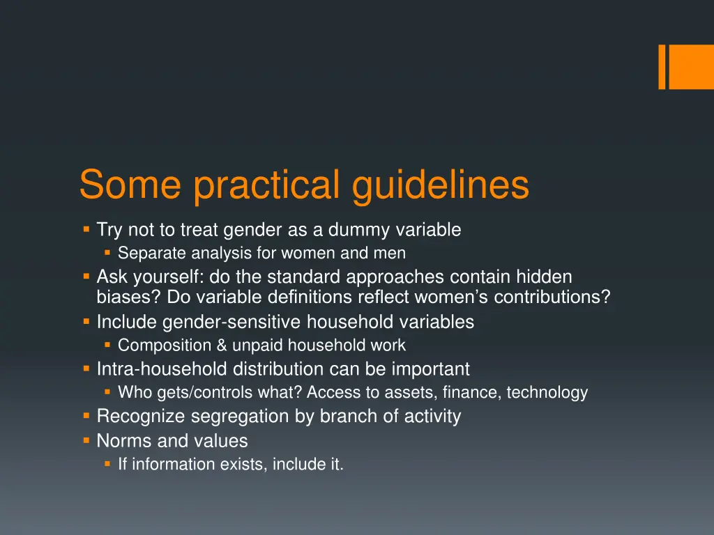 some practical guidelines