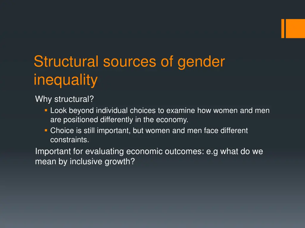 structural sources of gender inequality