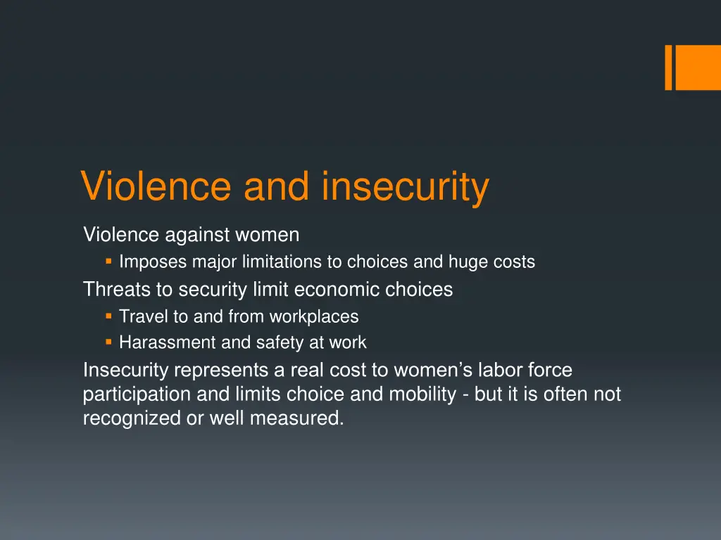 violence and insecurity