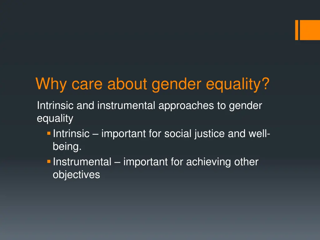 why care about gender equality