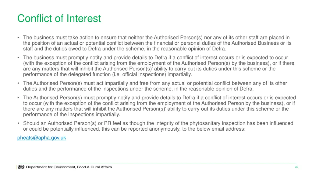 conflict of interest