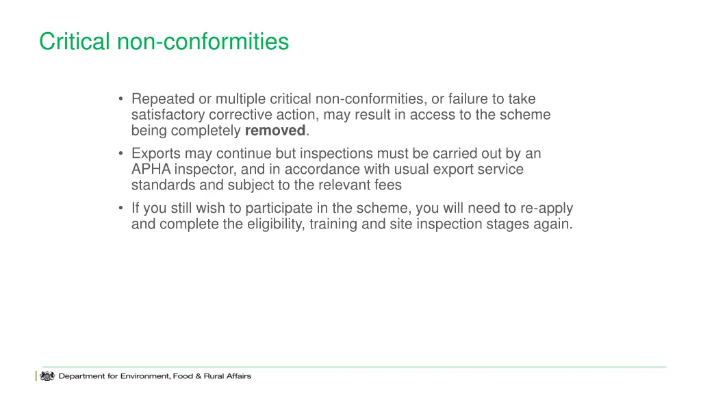critical non conformities 3