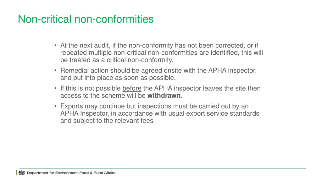 non critical non conformities 3