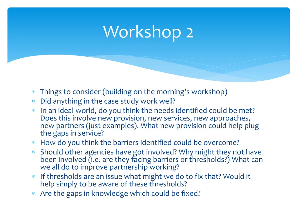 workshop 2