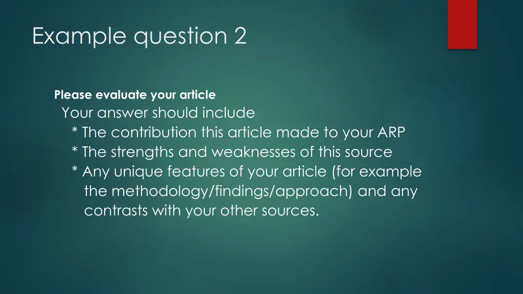 example question 2