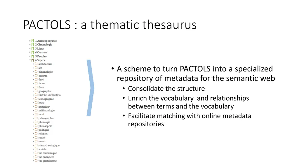 pactols a thematic thesaurus