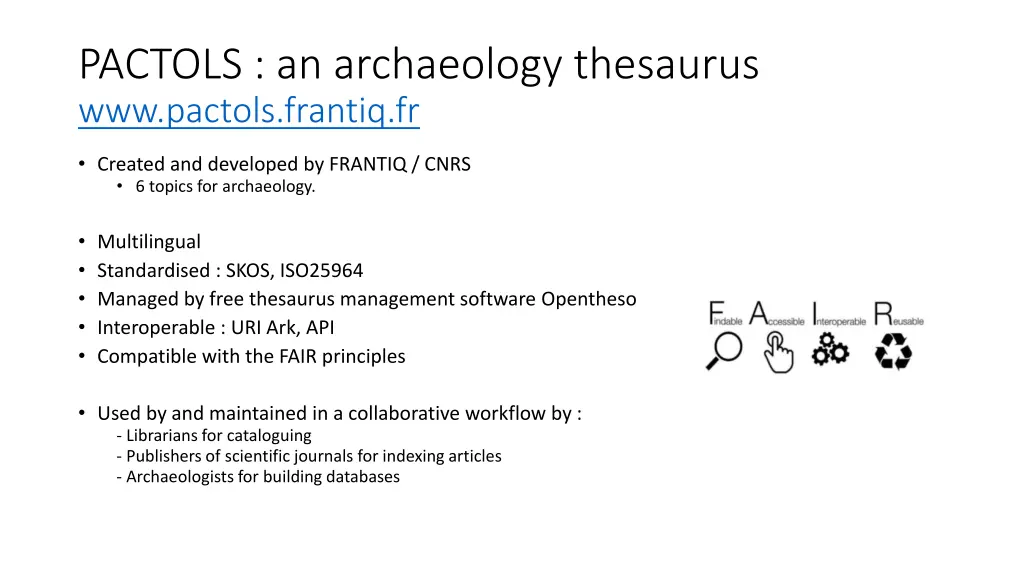 pactols an archaeology thesaurus www pactols