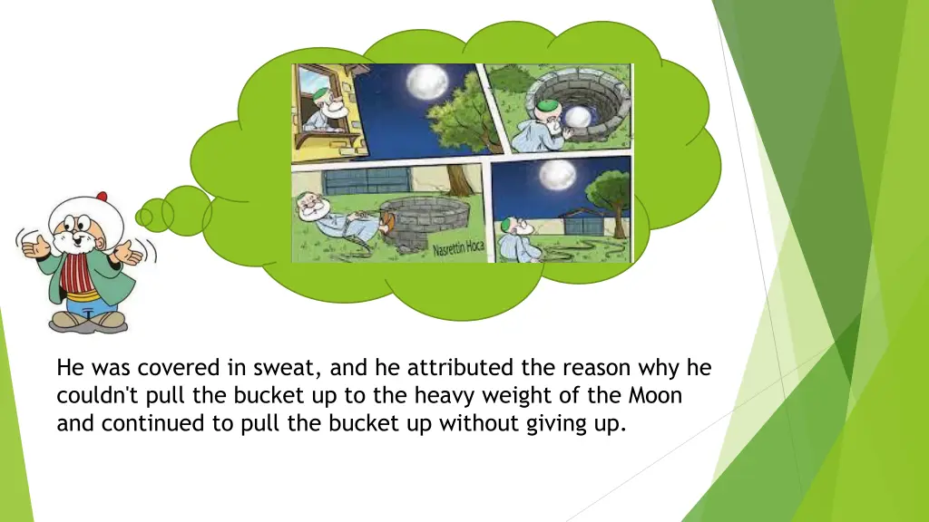he was covered in sweat and he attributed