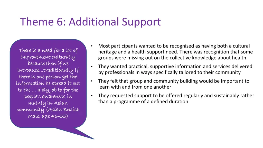 theme 6 additional support