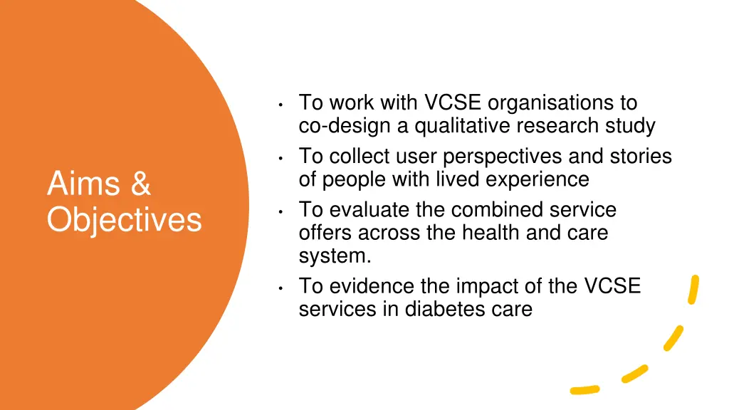 to work with vcse organisations to co design