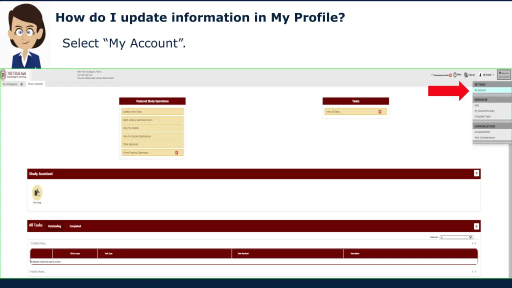 how do i update information in my profile