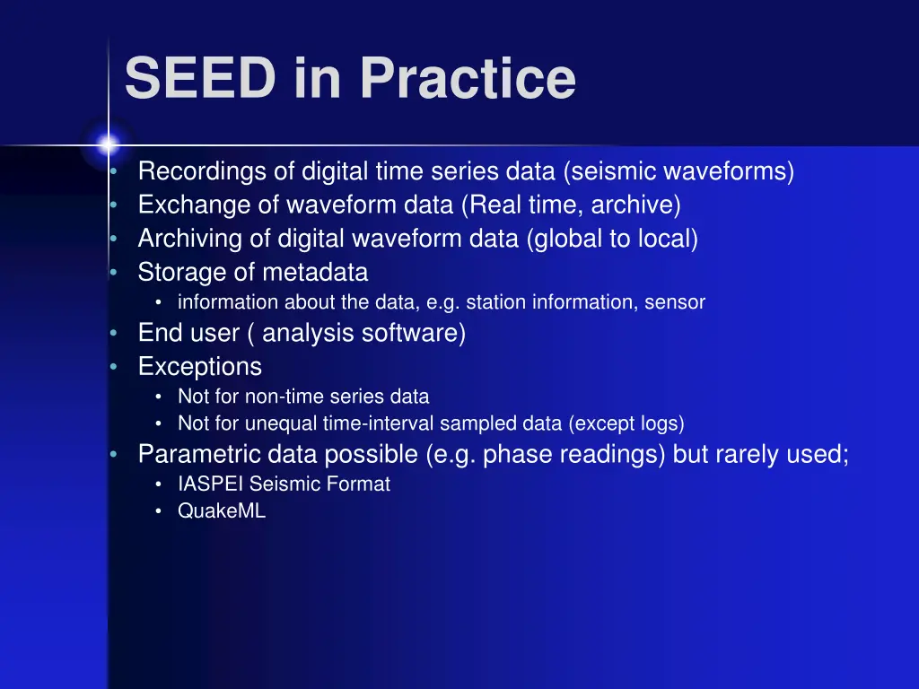 seed in practice