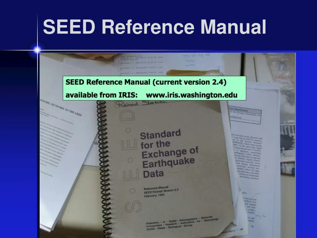 seed reference manual