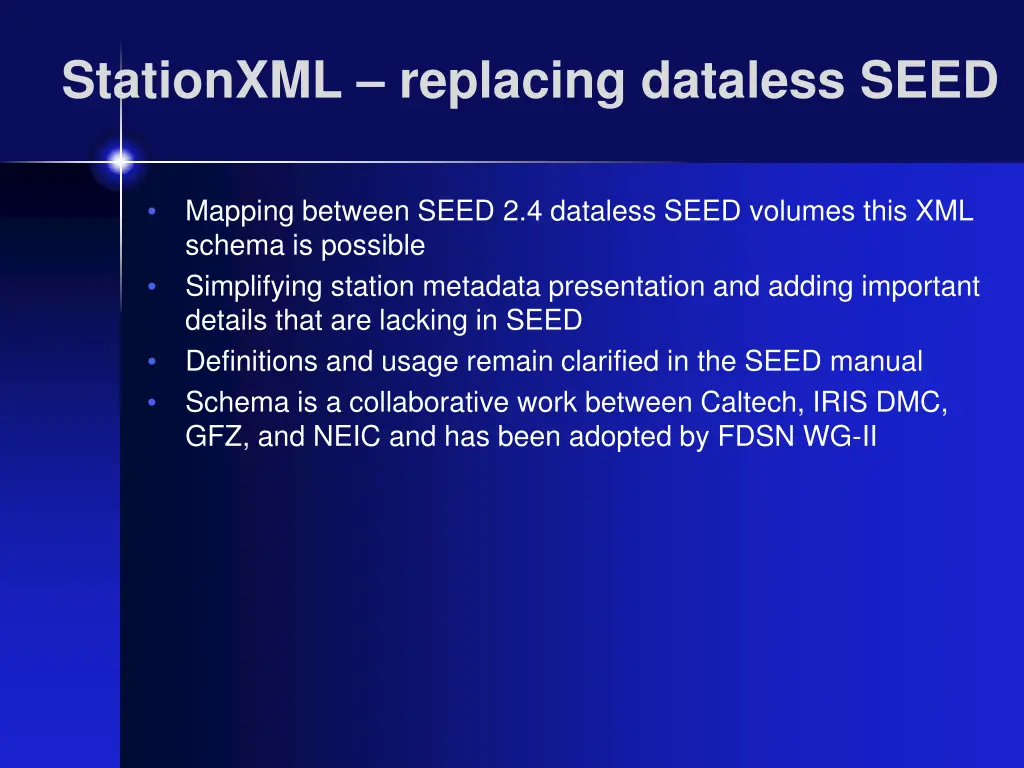 stationxml replacing dataless seed