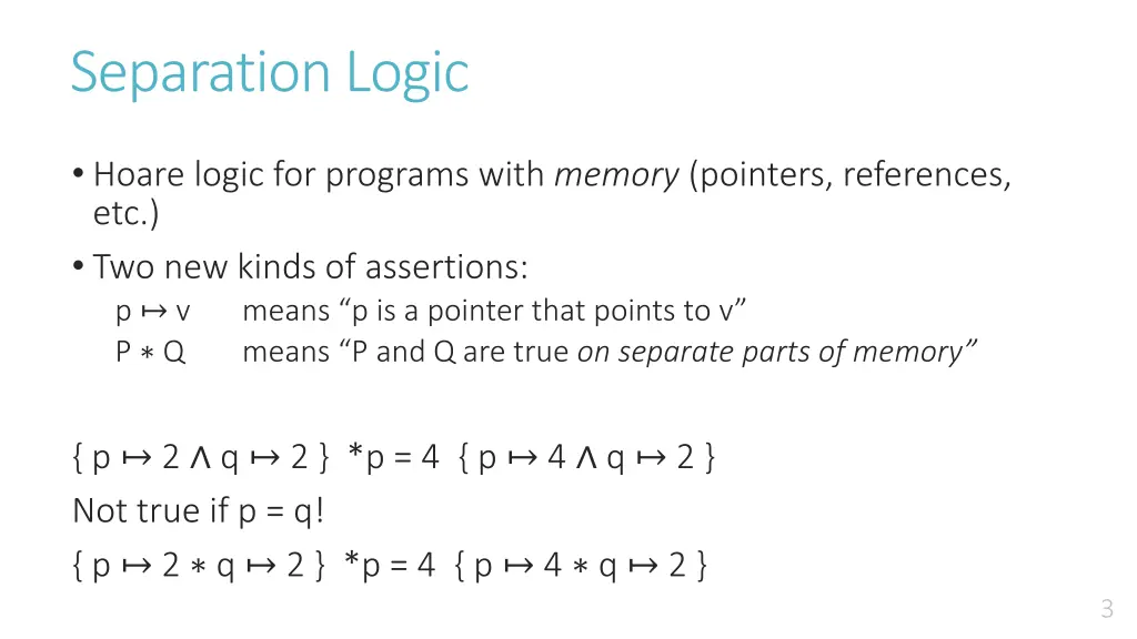 separation logic