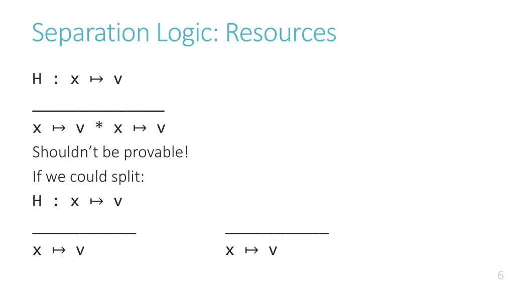 separation logic resources 1
