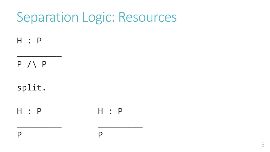 separation logic resources