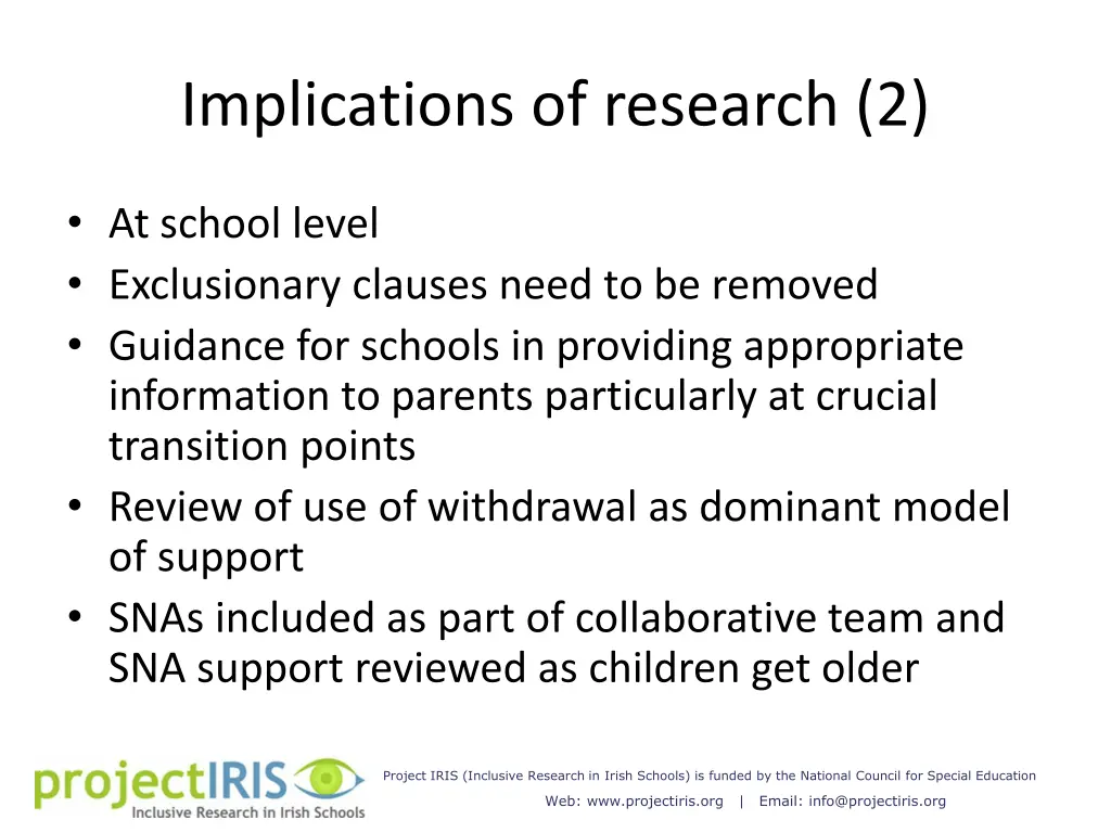 implications of research 2