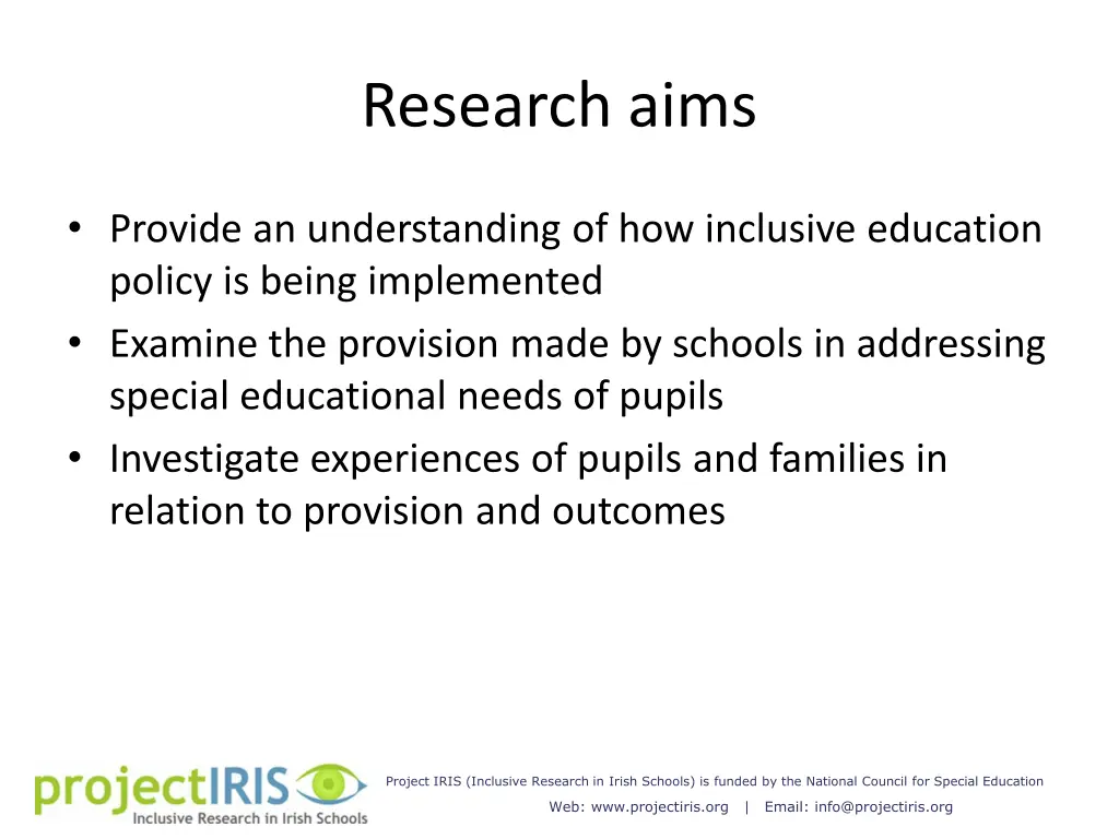 research aims