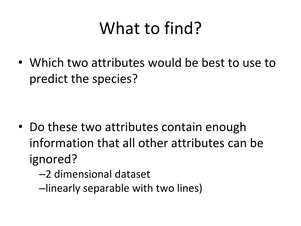 what to find