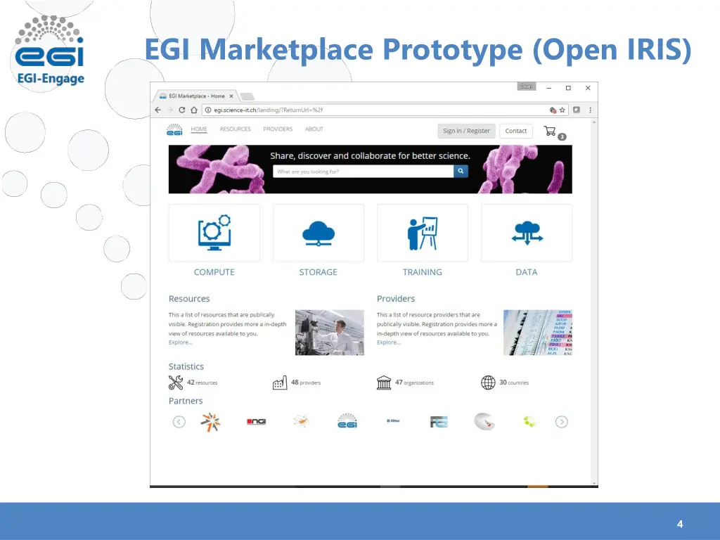 egi marketplace prototype open iris