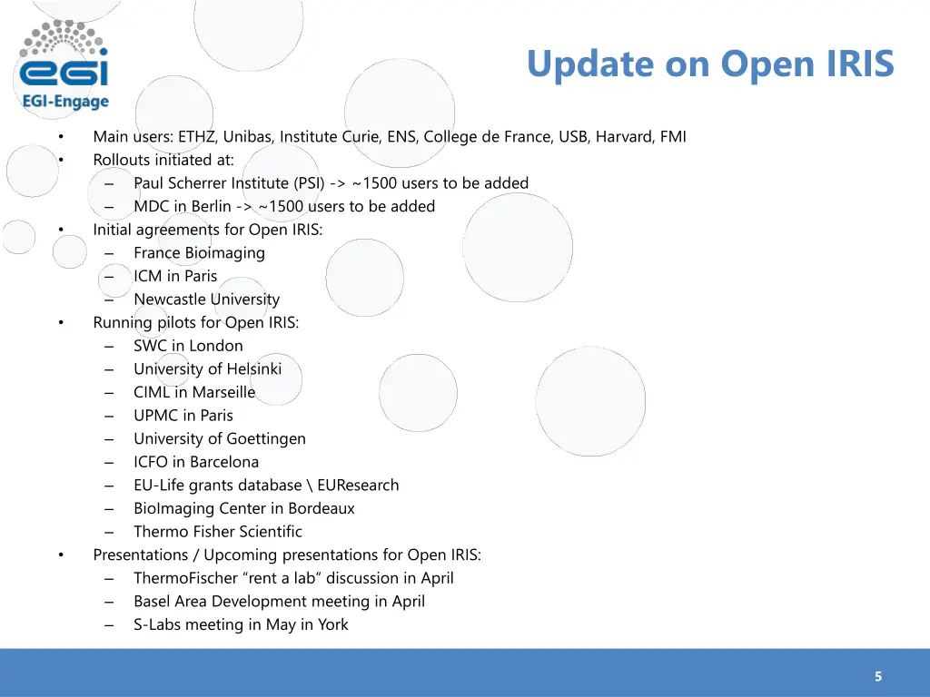 update on open iris
