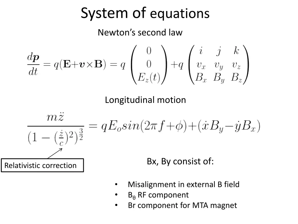 system of equations