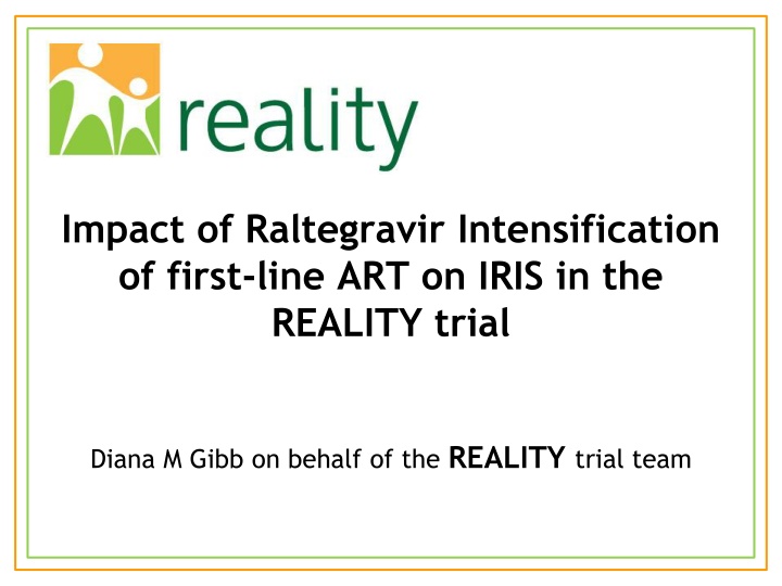 impact of raltegravir intensification of first