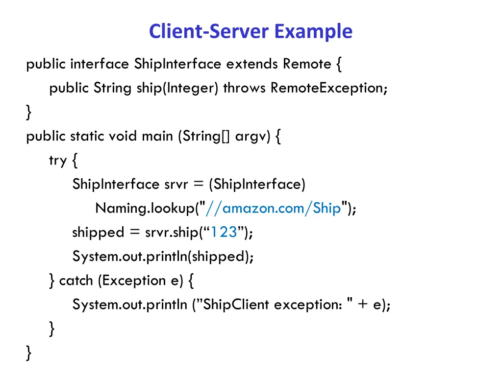 client server example
