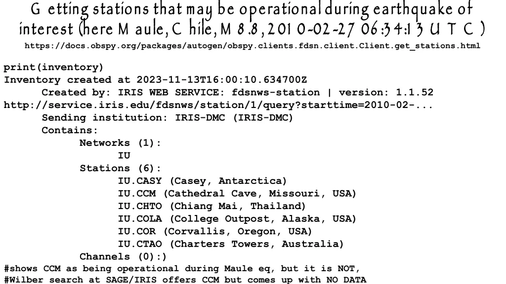 g etting stations that may be operational during 1