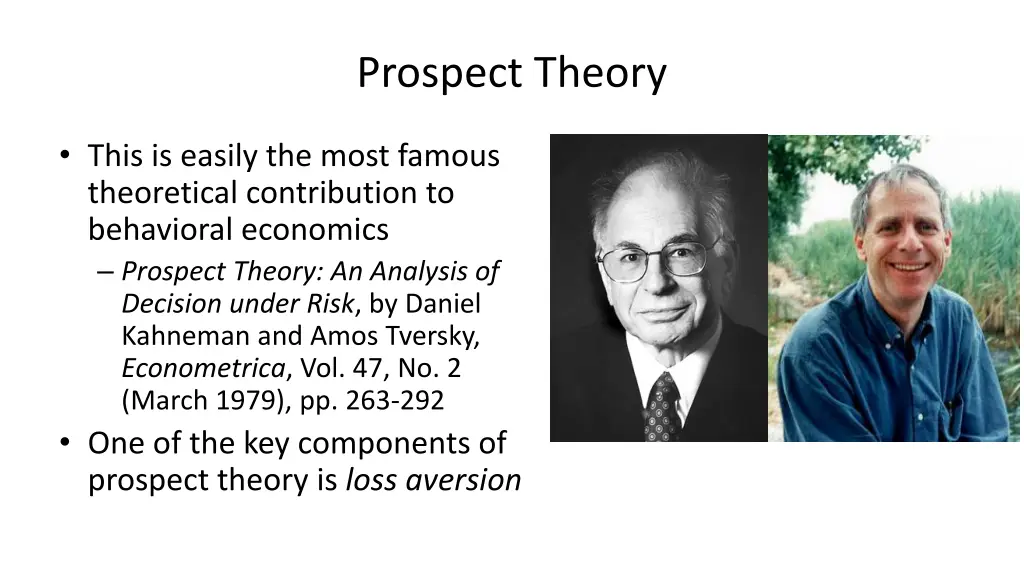 prospect theory
