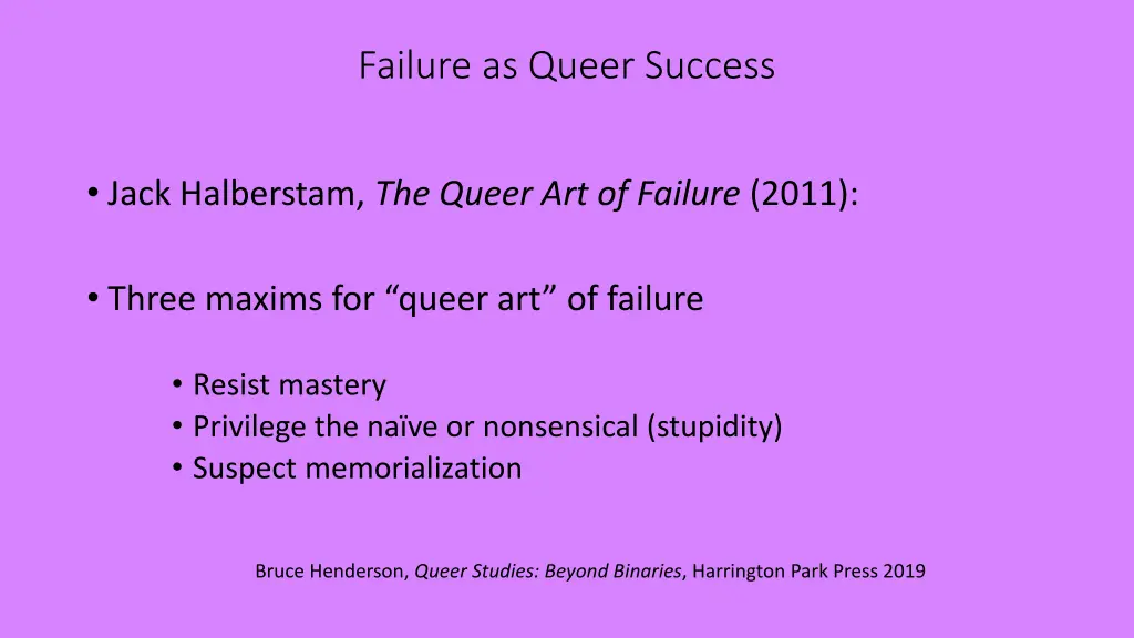 failure as queer success