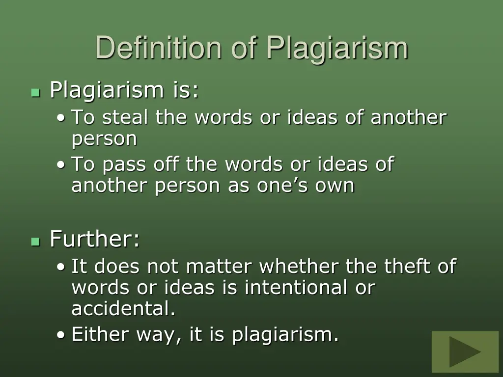 definition of plagiarism