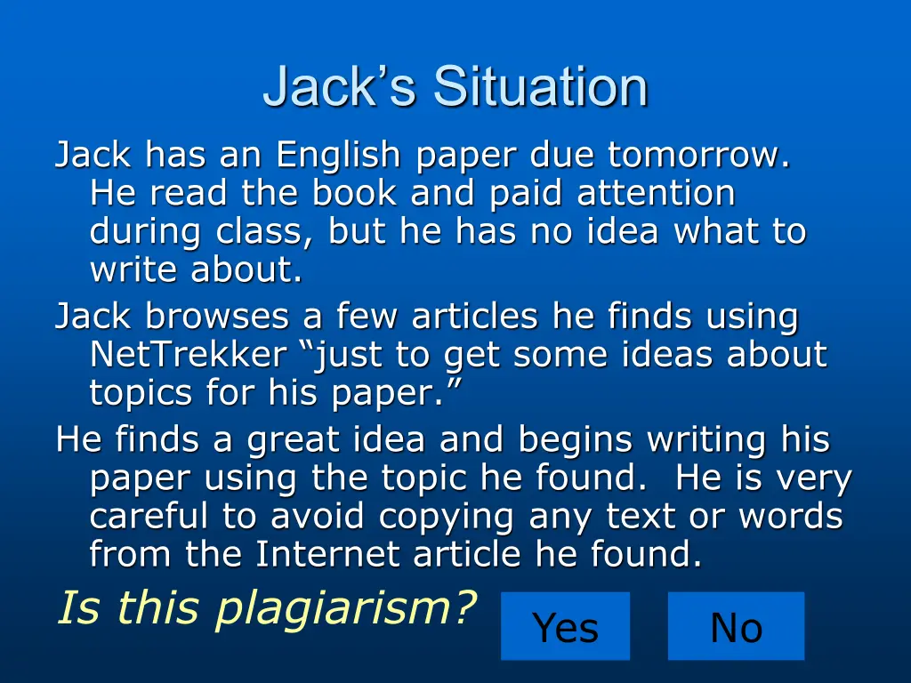 jack s situation