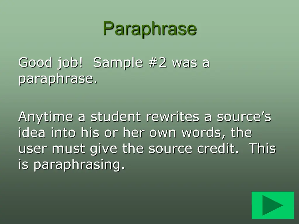 paraphrase 1