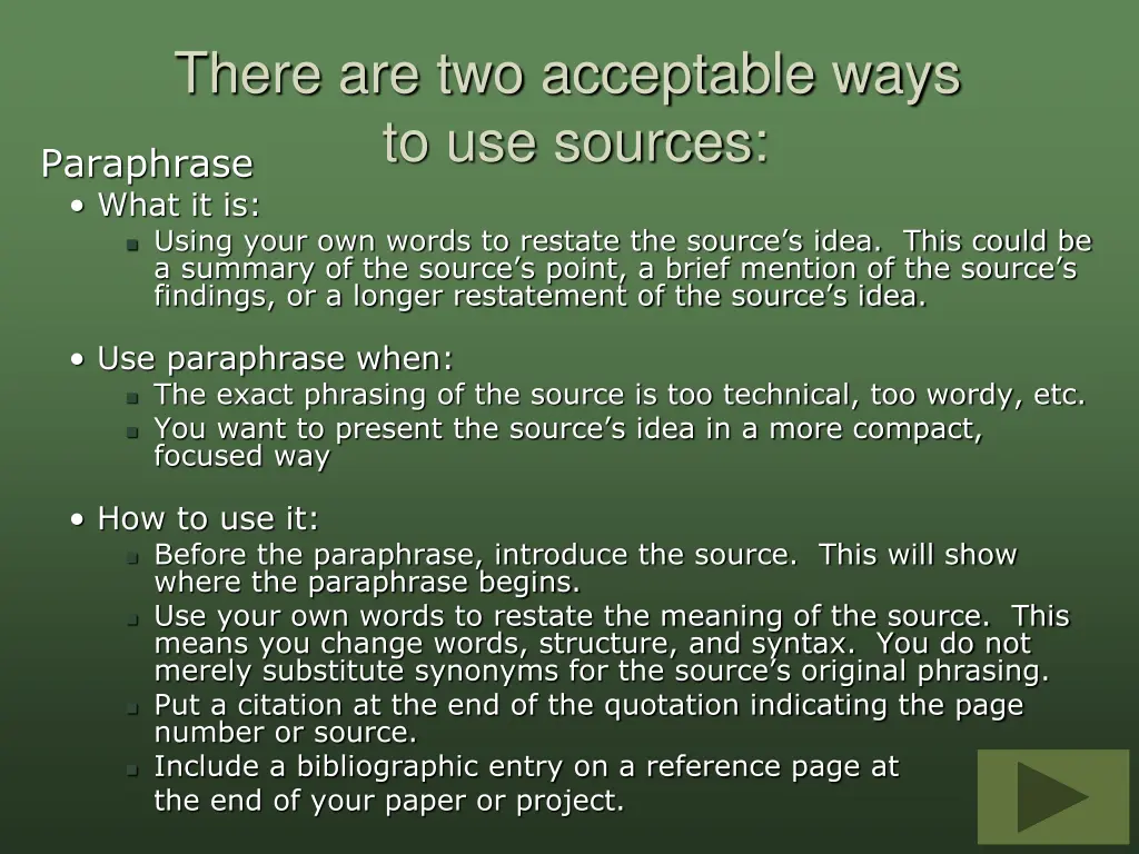there are two acceptable ways to use sources 2