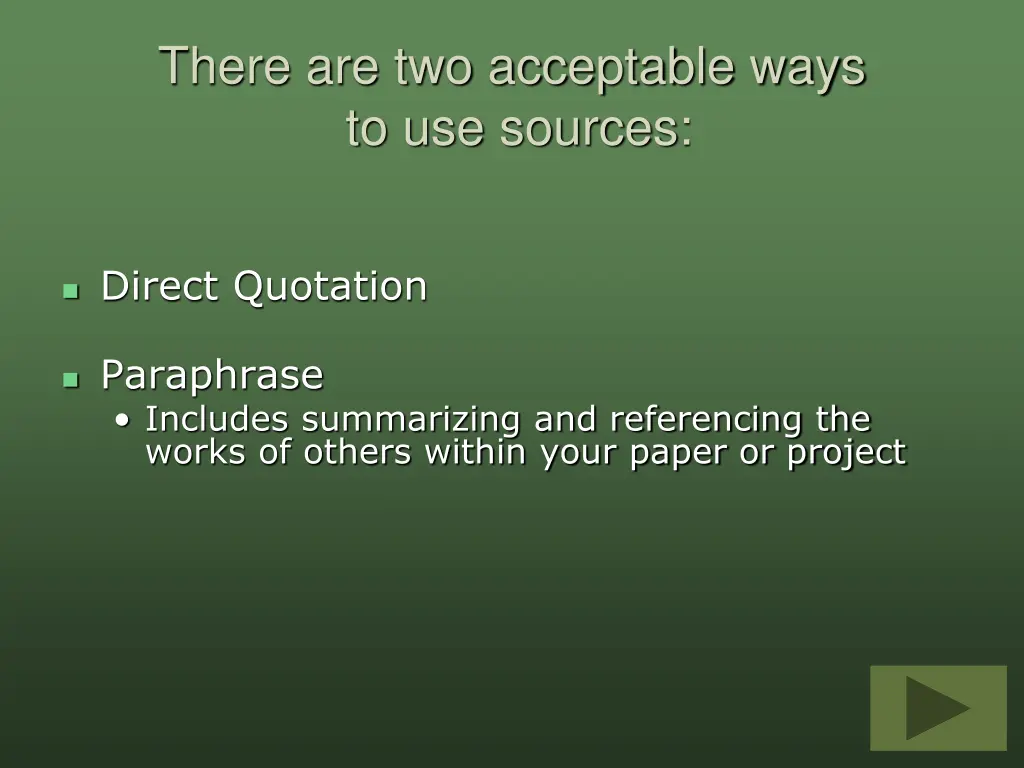there are two acceptable ways to use sources